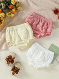 New Fahion Baby Girls Solid Short Pants 3pcs Summer Casual Wear