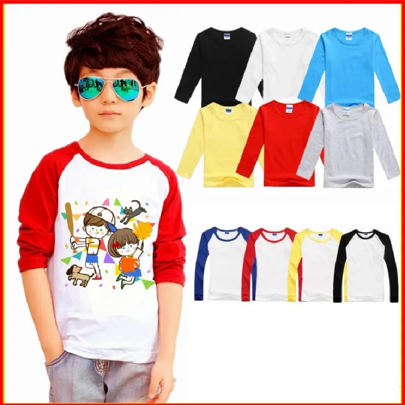 Custom Baby Boys & Girls Long Sleeve T-Shirt – Personalized 100% Cotton Tee