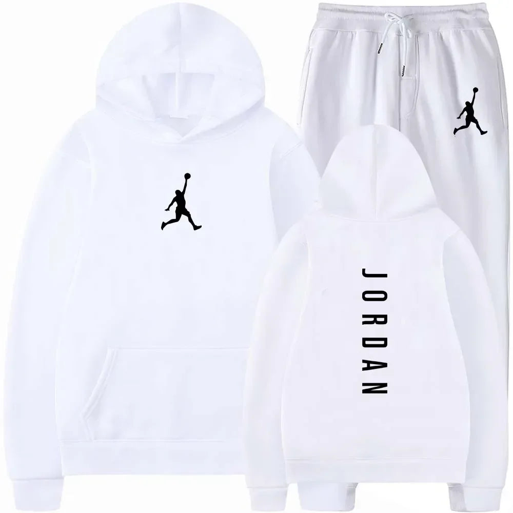 Men's 2025 high-quality sportswear sweatshirt + sweatpants, fashionable sportswear sweatshirt set for spring and autumn