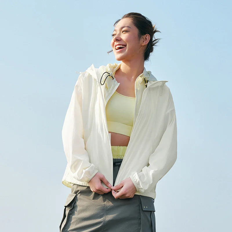 Semir Jacket Women Loose Slimming Summer 2025 New Cool Feeling Hooded Sun Protection Coat for Casual Style