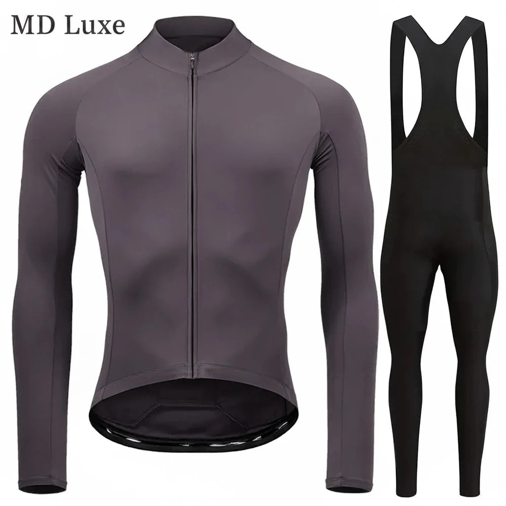 RAUDAX 2024 Man's Winter Cycling Clothing Long Sleeves Thermal Fleece Cycling Jersey Set Outdoor Keep Warm Road Bike Sportswear