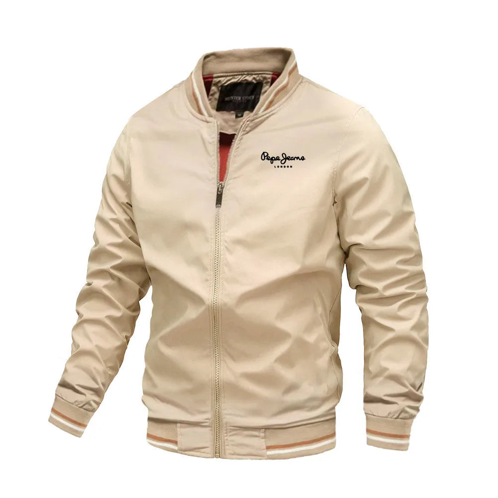 Men's Slim Fit Black Bomber Jacket – High Quality Casual Baseball Coat