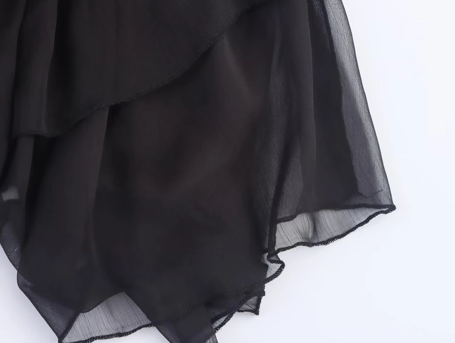European and American style 2025 summer new product women's clothing design sense layered decoration mid waist MIDI skirt