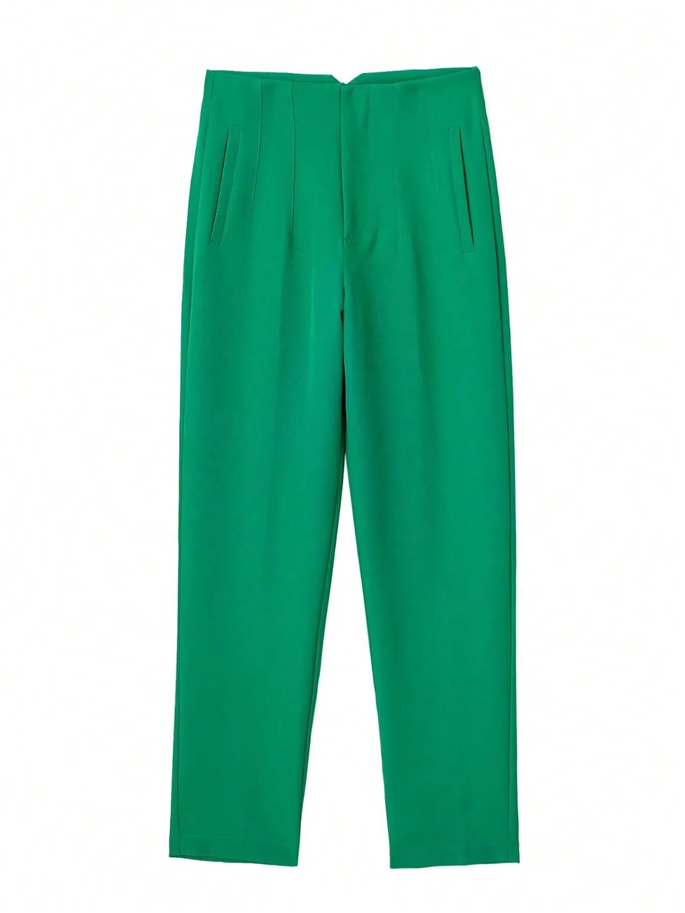 Women's Slim High Waist Pencil Pants – Vintage Solid Color Office Lady Trousers