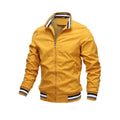Men's White Waterproof Bomber Jacket – Casual Outdoor Sports Coat