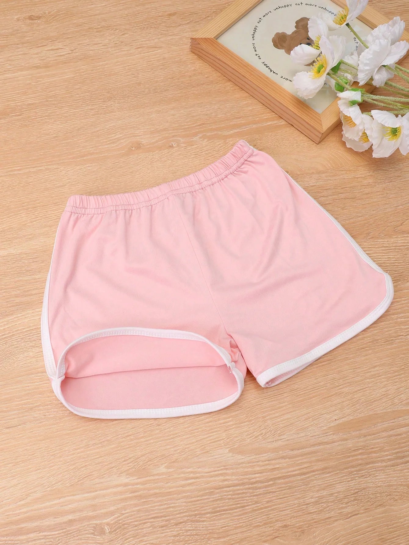 3 Pcs Children's Summer Solid Color Basic Sport Shorts,Soft Comfortable Beach Short Pants Suitable for Girls Aged 2-10 Years Old