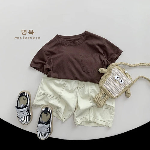 2025 Summer New Children Loose Shorts Baby Solid Casual Pants Boys Girls Cotton Casual Shorts Toddler Middle Pants Kids Clothes