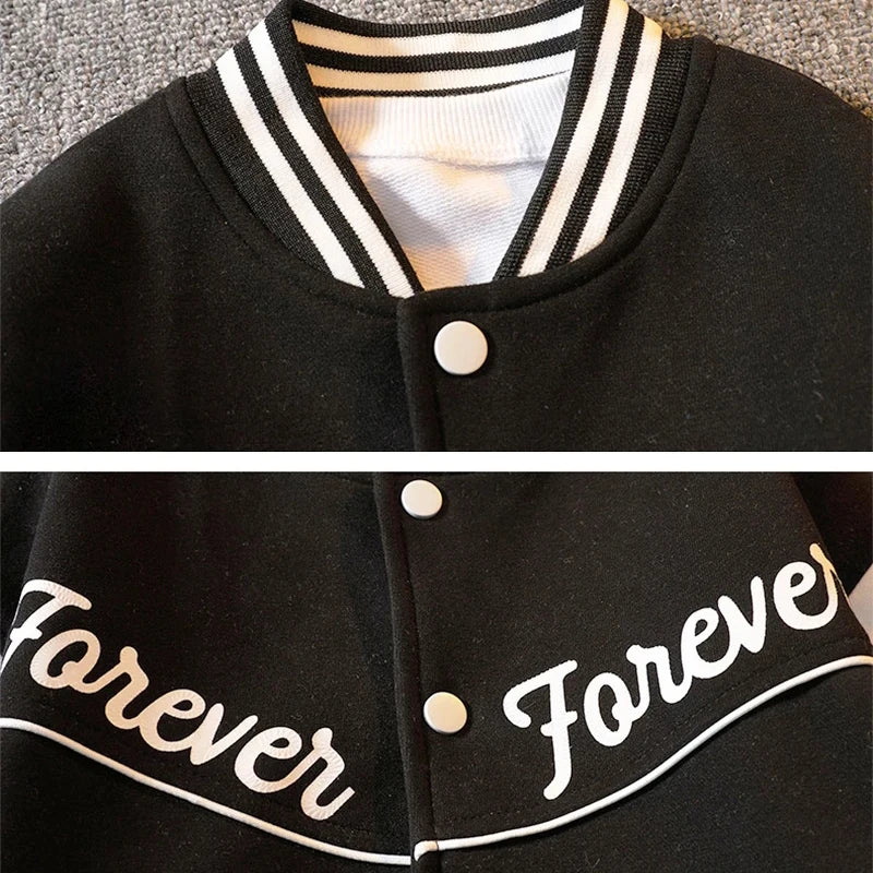 Boys Baseball Uniform Jacket – Sports Outerwear Coat Ages 3–14