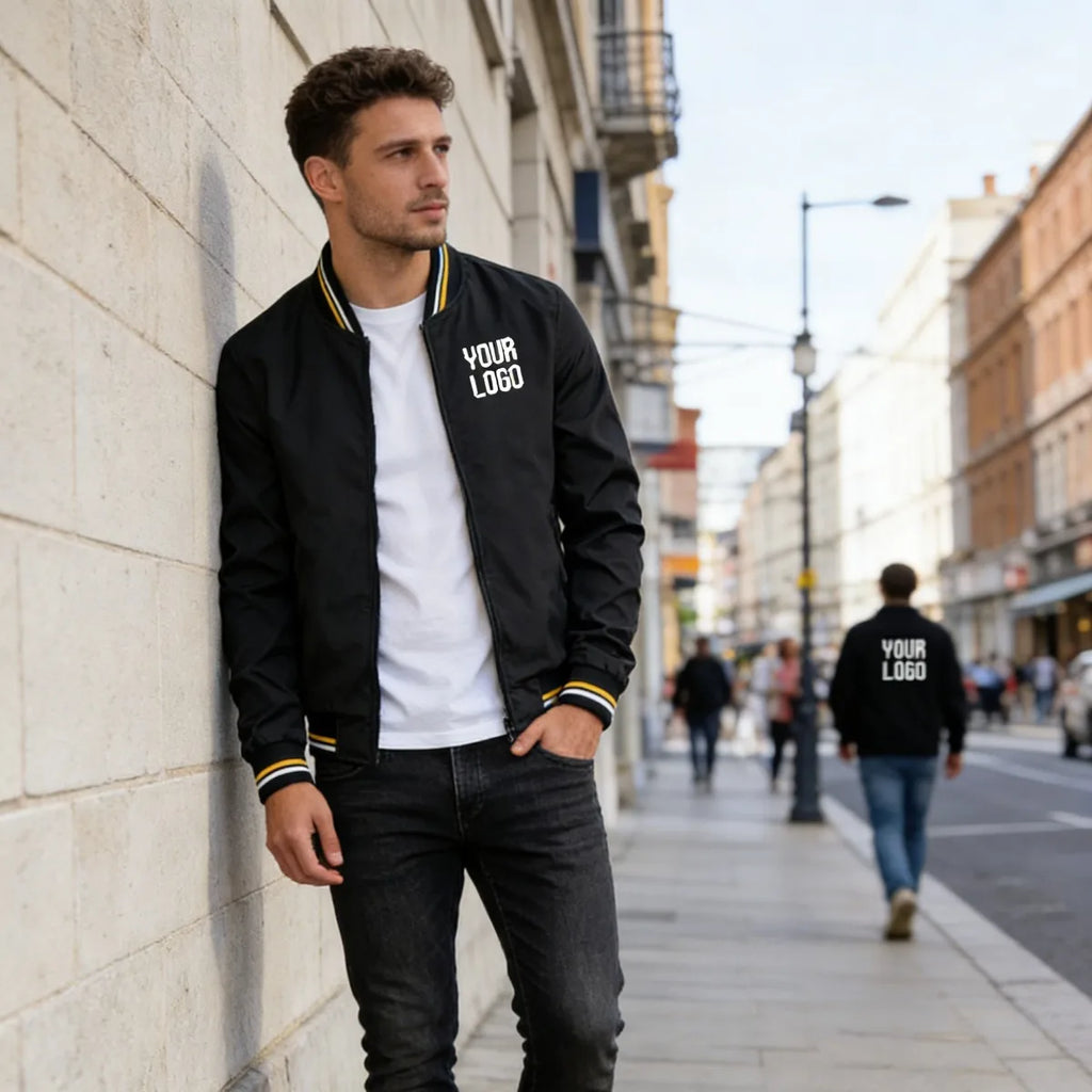 Men's Slim Fit Windproof Autumn Jacket – Customizable Fashion Coat
