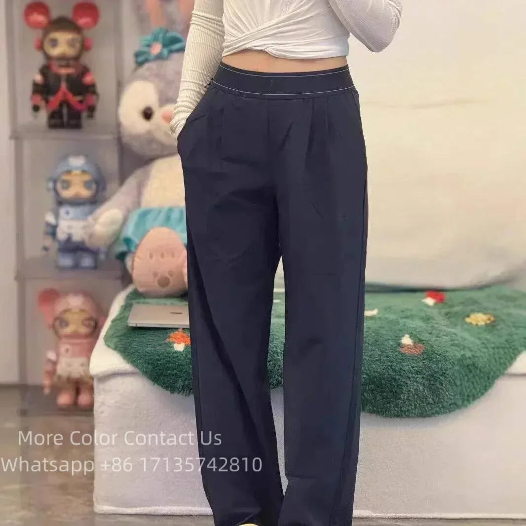 Women's High Waist Wide Leg Yoga Casual Pants – Outdoor Fitness Straight Loose Trousers