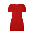 Women's Slim Fit High Waist Bodycon Mini Dress – Short Sleeve Solid Commuter Dress