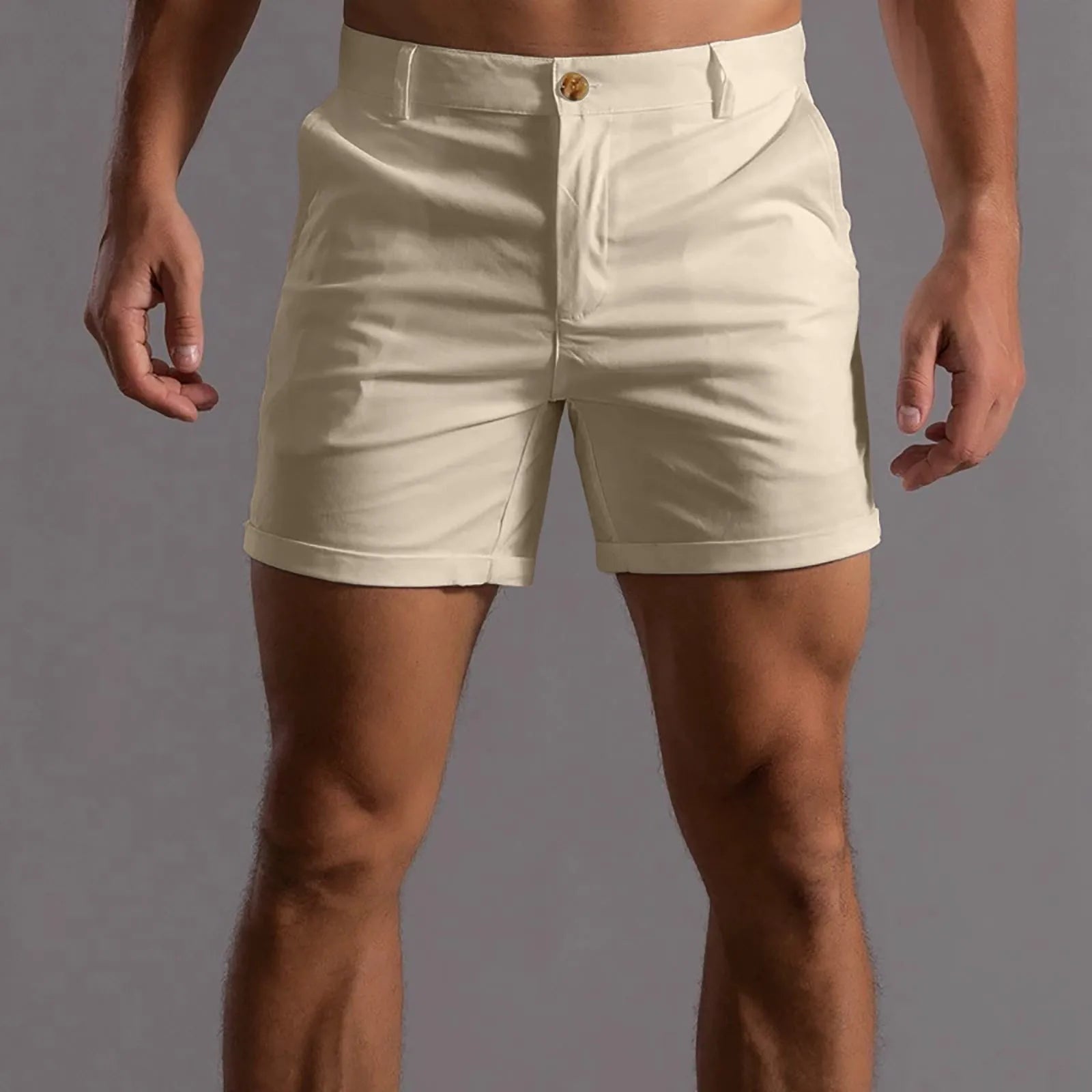 Summer Cotton Solid Color Shorts Men High Quality Casual Business Social Elastic Waist Men Shorts Hombre Half Pants Beach Shorts
