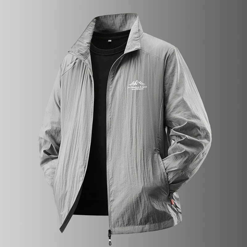 2025 Men's Sportswear Spring Summer Tracksuit 2 Piece Sets Sports Suit Sun Jacket+Pant Running Set Male Gym Exercise Clothing