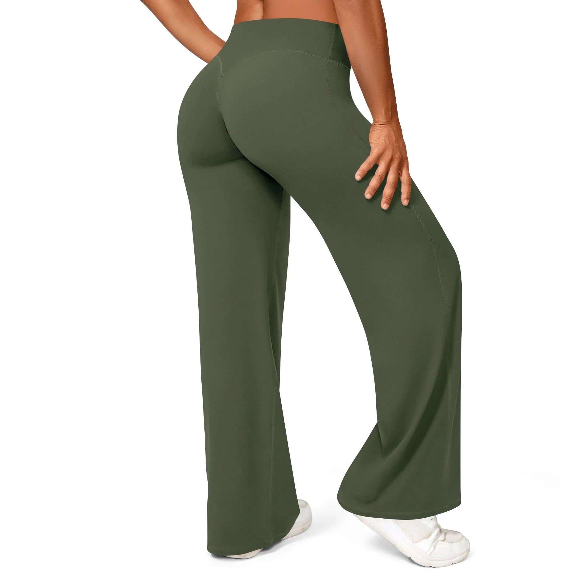 Women's Butter Fabric Straight-Leg Yoga Pants – Ultra Soft Mid-Waist Gym Pilates Trousers