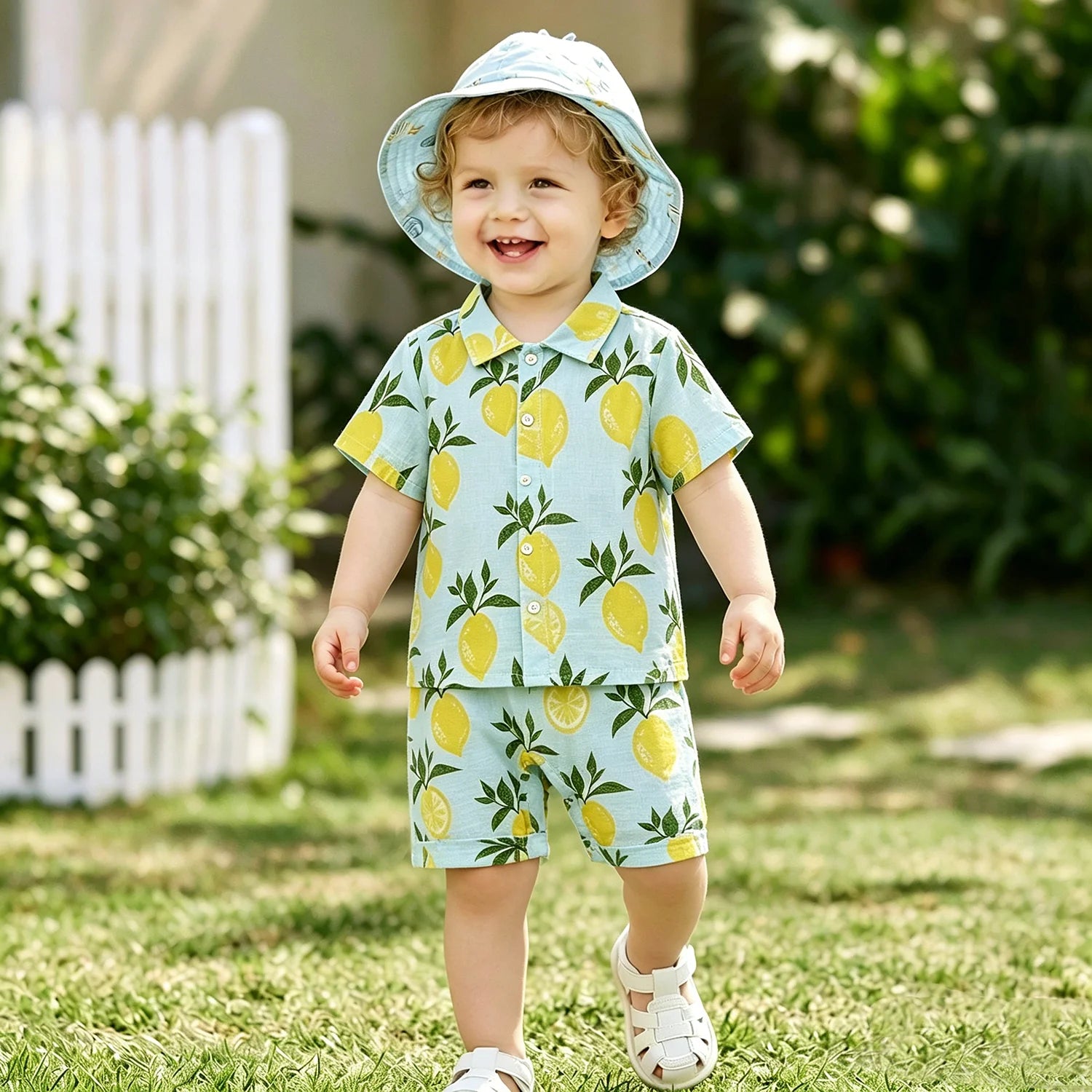 Baby Organic Cotton Top & Shorts Set – Solid Color 2-Piece Summer Outfit Ages 1–6