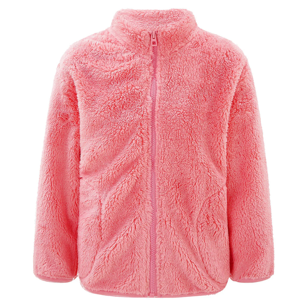 Kids Full-Zip Turtleneck Fleece Jacket – Warm Outerwear with Pocket Ages 2–12
