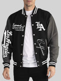 Men's LA Art Letter Baseball Jersey Jacket – Soft Loose Sports Casual Coat