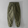 Autumn New Men's Cotton Simple Cargo Pants Casual Solid Color Elastic Waist Soft Street Joggers Men Trousers F7622