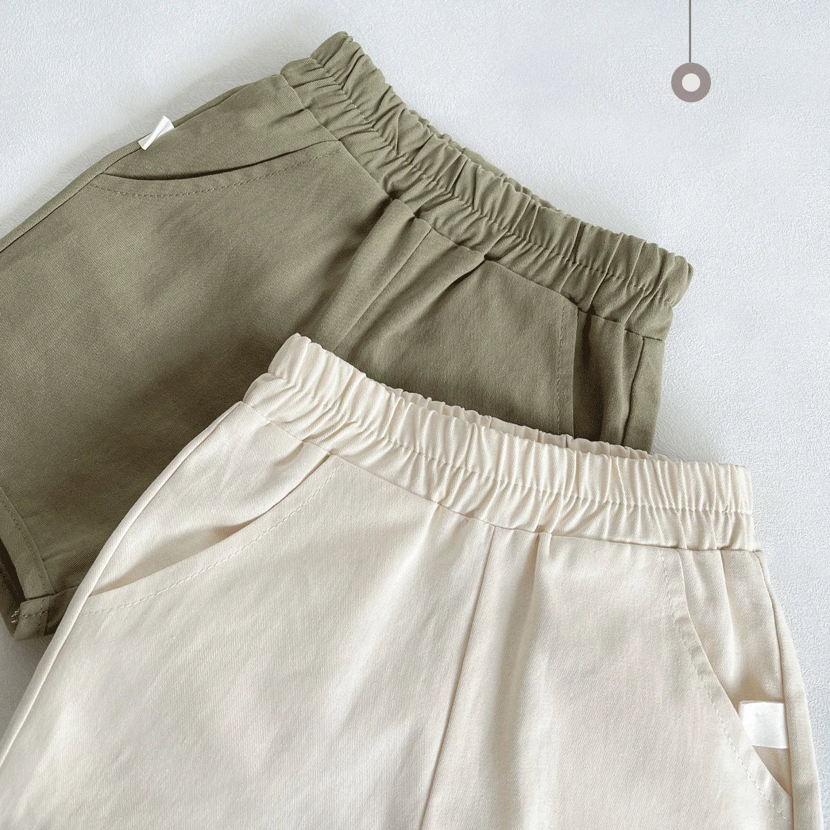 Ircomll 2 Pcs Summer Baby Workwear shorts 100% Organic Cotton for Infant Baby and Toddler, Boys, Girls Breathable Leisure Shorts