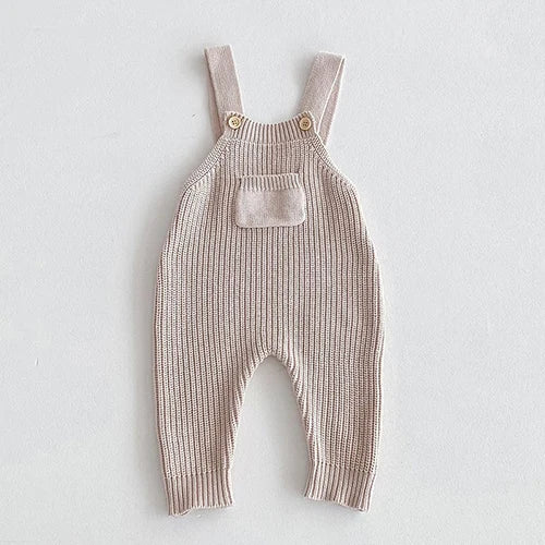 2024 New Autumn Infant Baby Girls Clothing Set Long Sleeved Cotton T-shirt+Sleeveless Knitted Jumpsuit Toddler Baby Clothes Suit