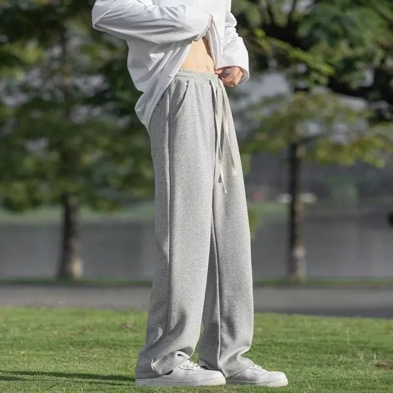 Men's Workwear Pants Large Size Casual Loose Fit Trousers for Construction Wear Summer Wearable Durable Cuffed Pants