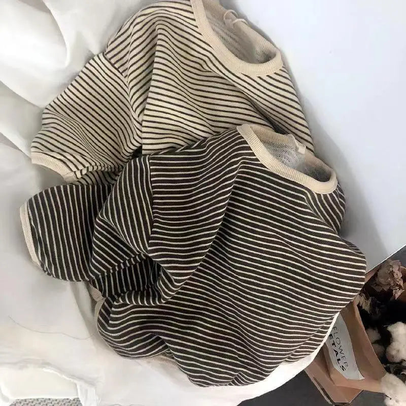 Kids Striped Long Sleeve T-Shirt – Soft Cotton Casual Toddler Top