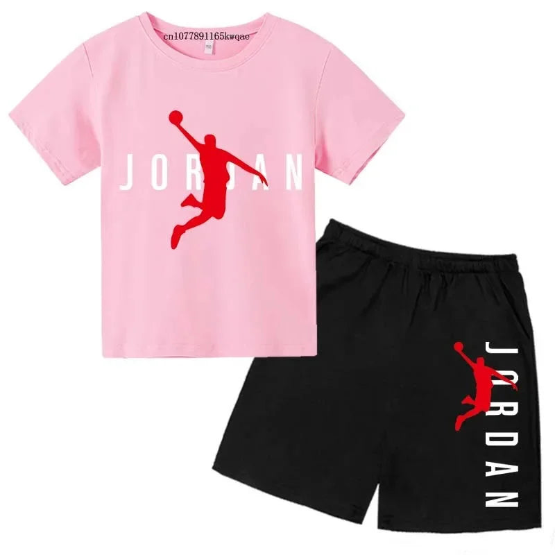Kids Fashion 2-Piece Outfit Set – Casual T-Shirt & Shorts for Boys & Girls Ages 2–13