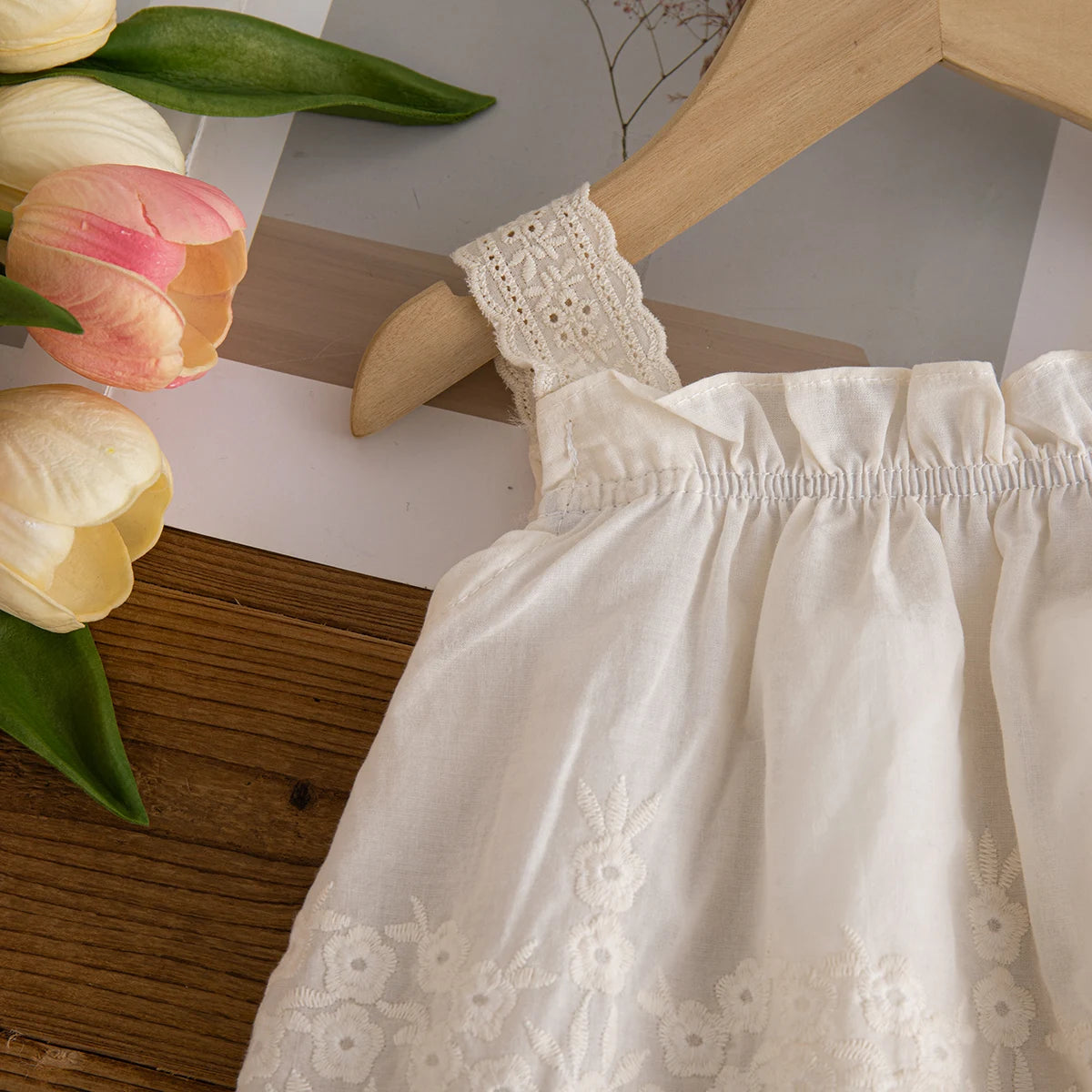 Baby Girl Floral Top & Pants Set – Cute Summer Beach 2-Piece Outfit