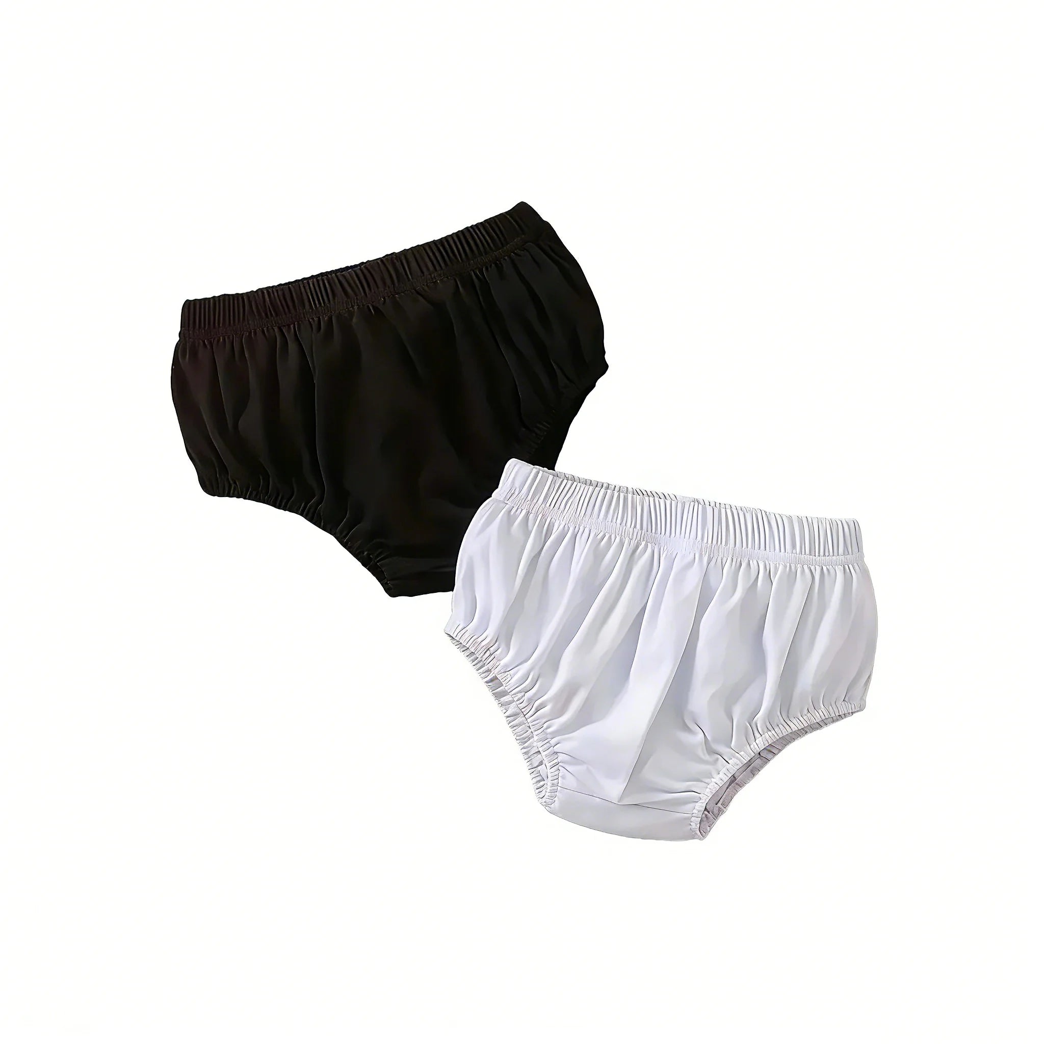 2pcs Solid Color Infant Toddler Underwear Soft Cotton Baby Girls and Baby Boys Unisex Diaper Covers Bloomers