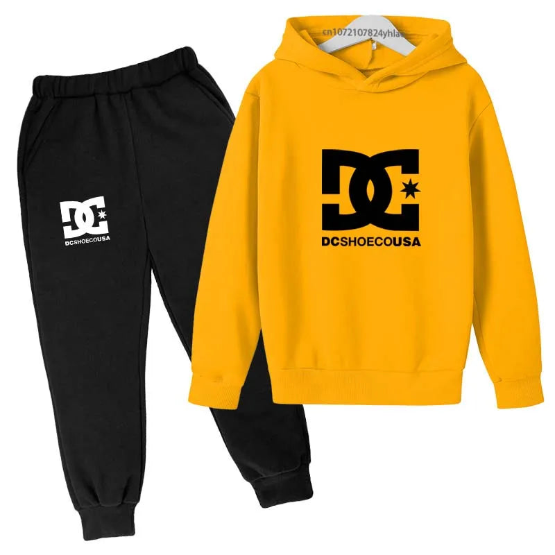Kids Print Hoodie & Pants Tracksuit Set – Casual 2-Piece Outfit Ages 2–13