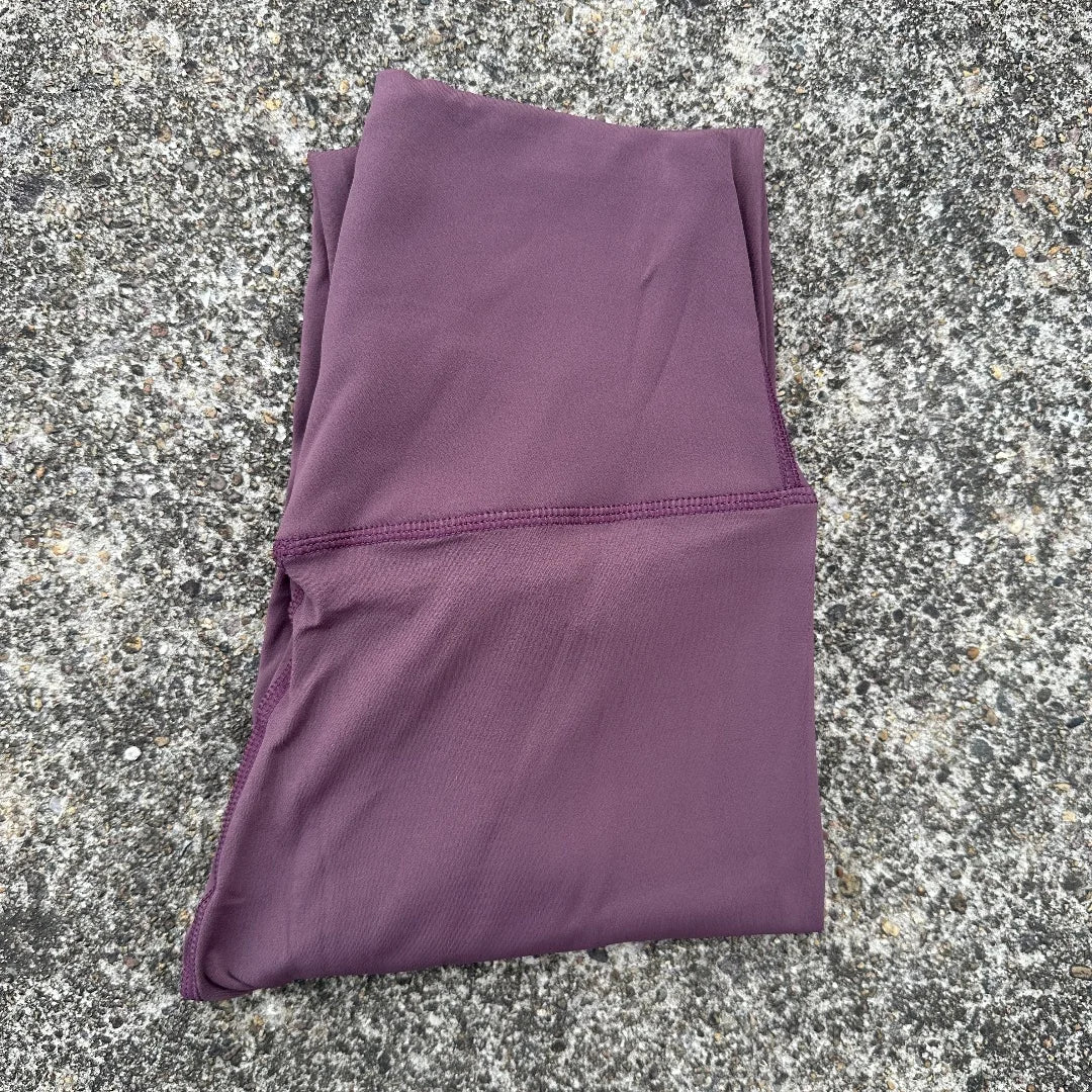 Women's High Waist Butter Yoga Leggings – Back Pocket Cropped Athletic Gym Pants