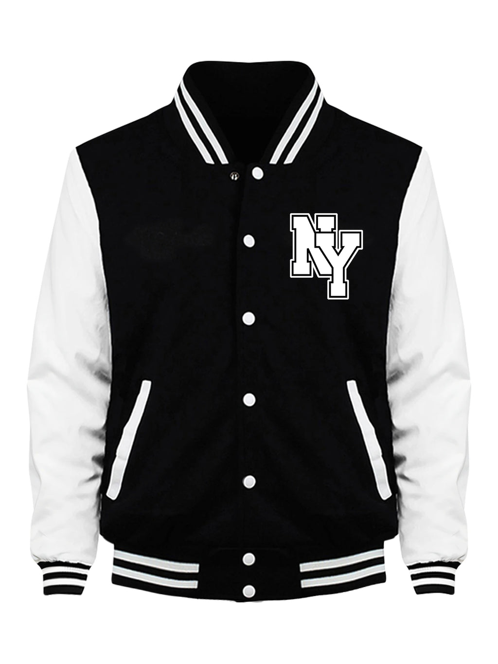 Men's New York City Baseball Fleece Jacket – Loose Y2K Streetwear Jersey