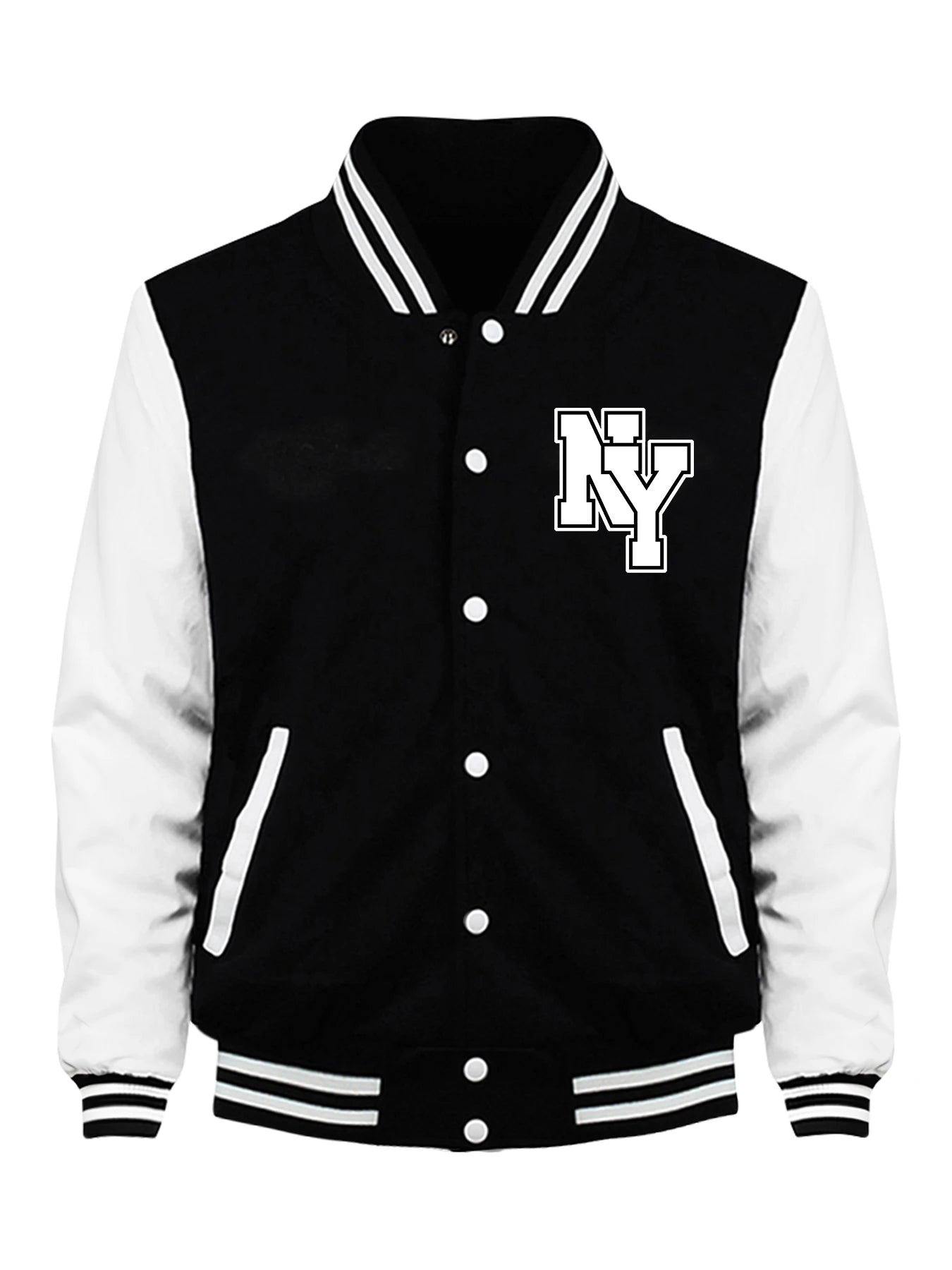 Men's New York City Baseball Fleece Jacket – Loose Y2K Streetwear Jersey