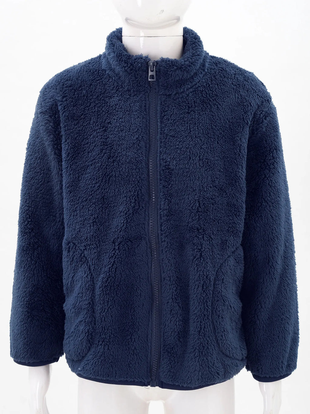 Kids Full-Zip Turtleneck Fleece Jacket – Warm Outerwear with Pocket Ages 2–12