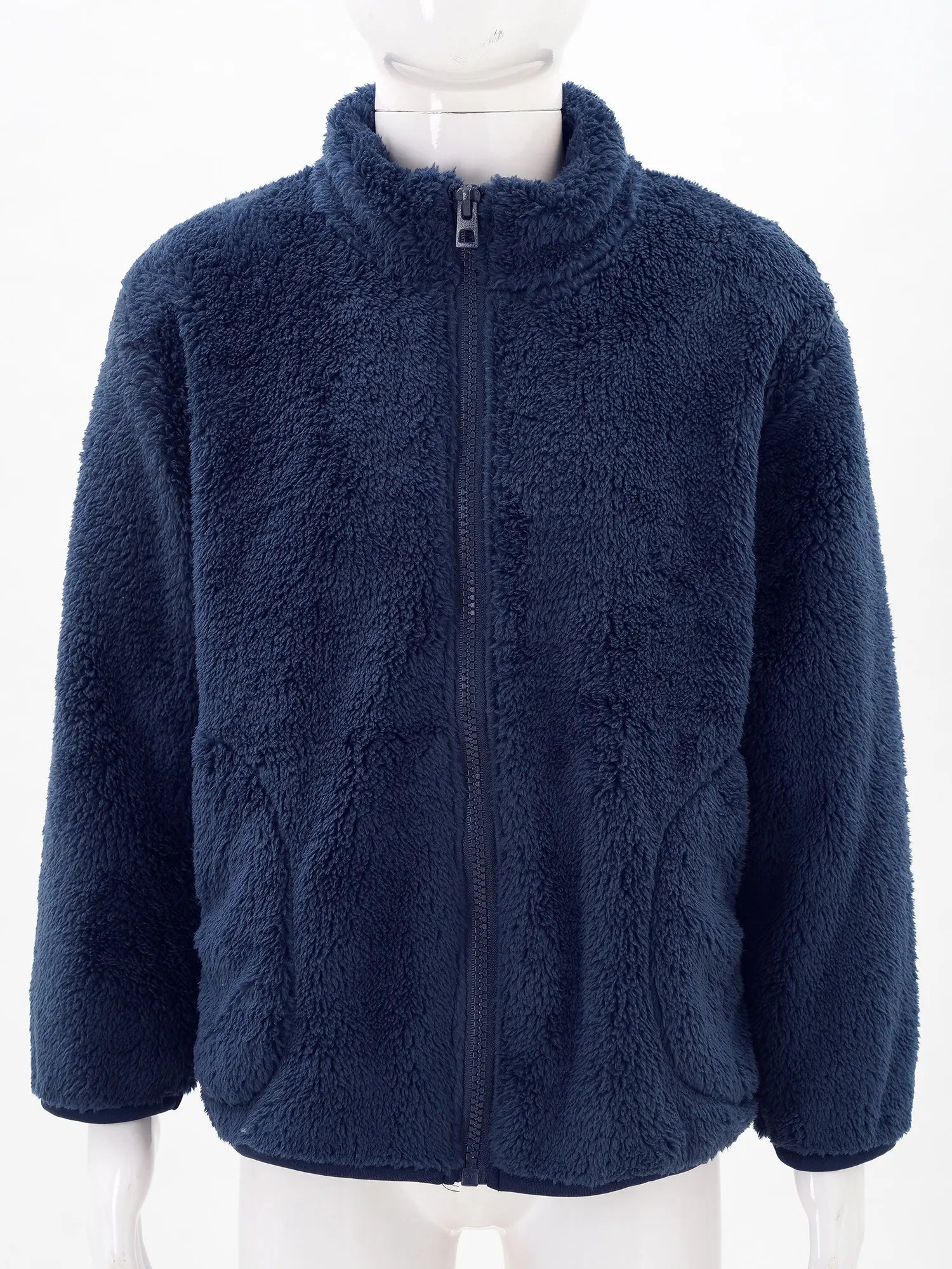 Kids Full-Zip Turtleneck Fleece Jacket – Warm Outerwear with Pocket Ages 2–12