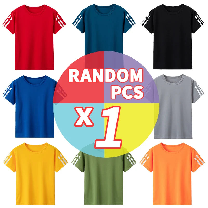 Kids Quick-Dry Sports T-Shirt – Loose Short Sleeve Training Team Uniform
