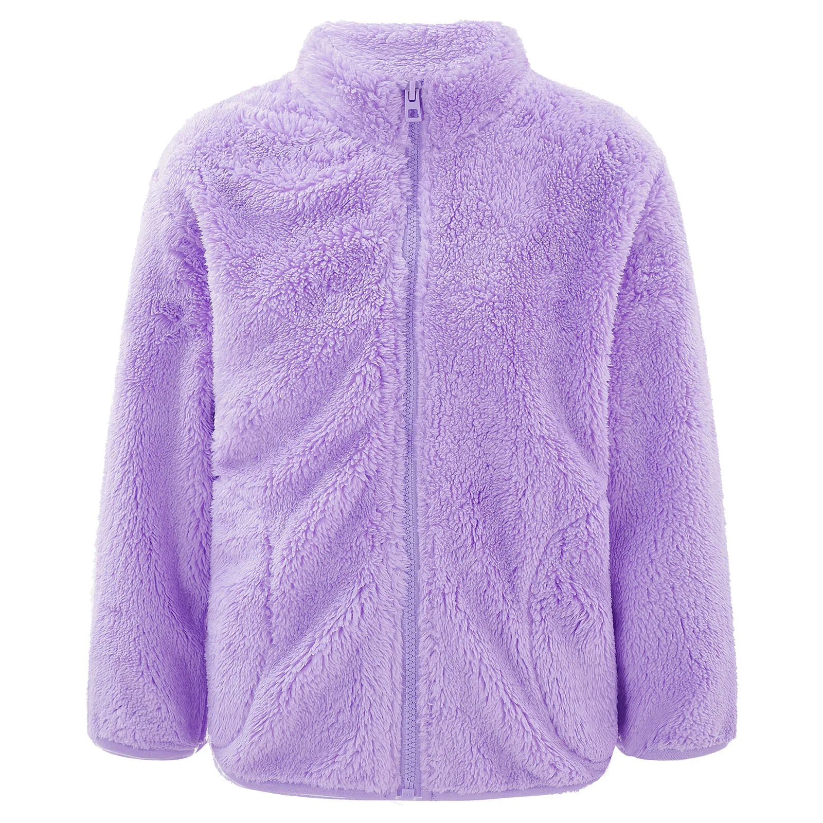 Kids Full-Zip Turtleneck Fleece Jacket – Warm Outerwear with Pocket Ages 2–12