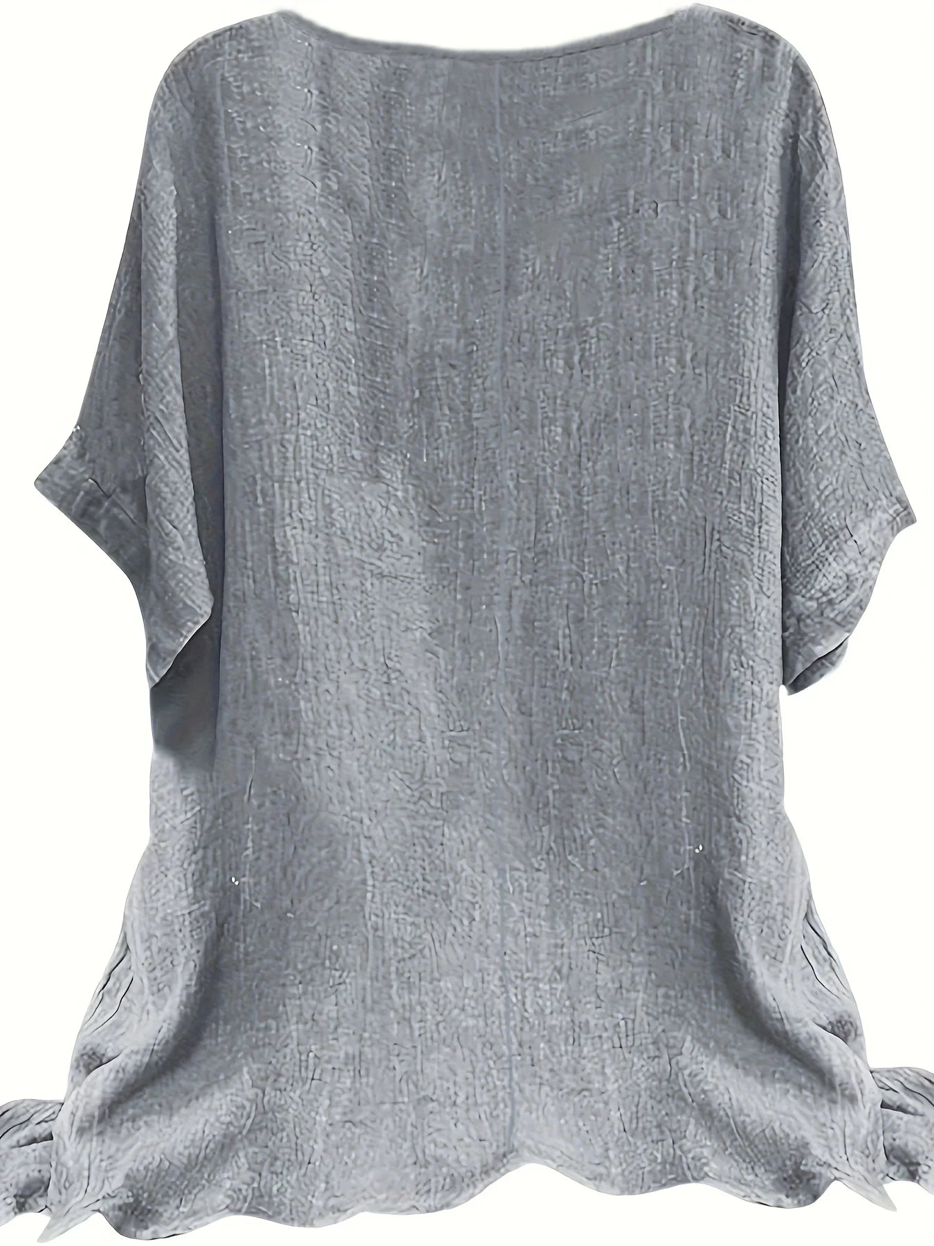 plus Size Women's Solid Color round Neck Casual Short Sleeve T-Shirt Comfortable Fit Basic Top