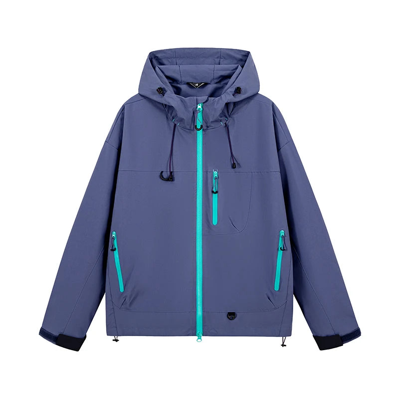JNLN Men's Women's Waterproof Hiking Jacket Trekking Camping Mountaineering Windbreaker Unisex Outdoor Sport Windproof Rain Coat