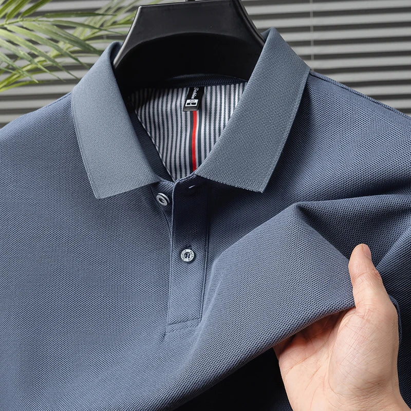 High end 100% cotton short sleeve polo shirt men's summer new trend brand business casual golf T-shirt fashion men's clothing