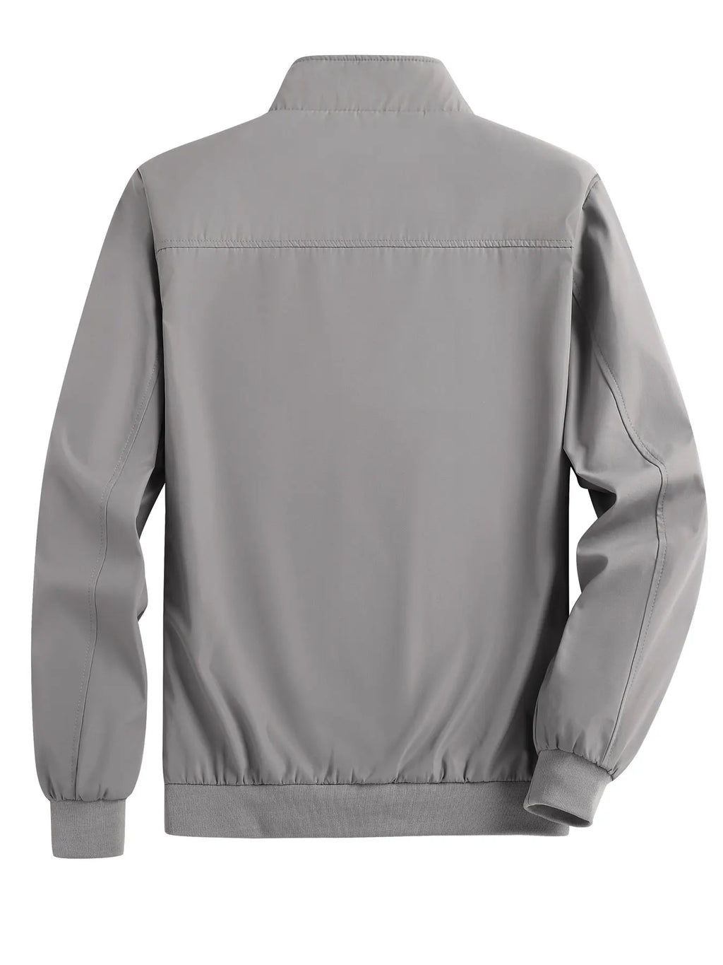 Men's Solid Stand Collar Cardigan Jacket – Casual Outdoor Sports Coat