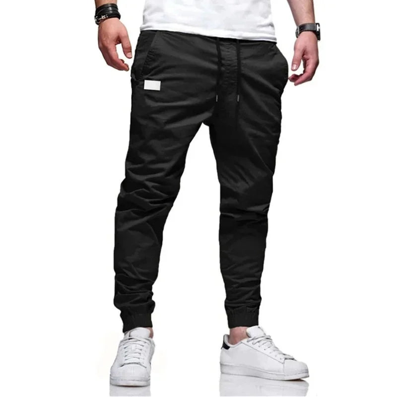 Slim Men Pants sport Joggers trousers Men Solid Color Straight Pants thin Woven Sweatpants men casual Trousers
