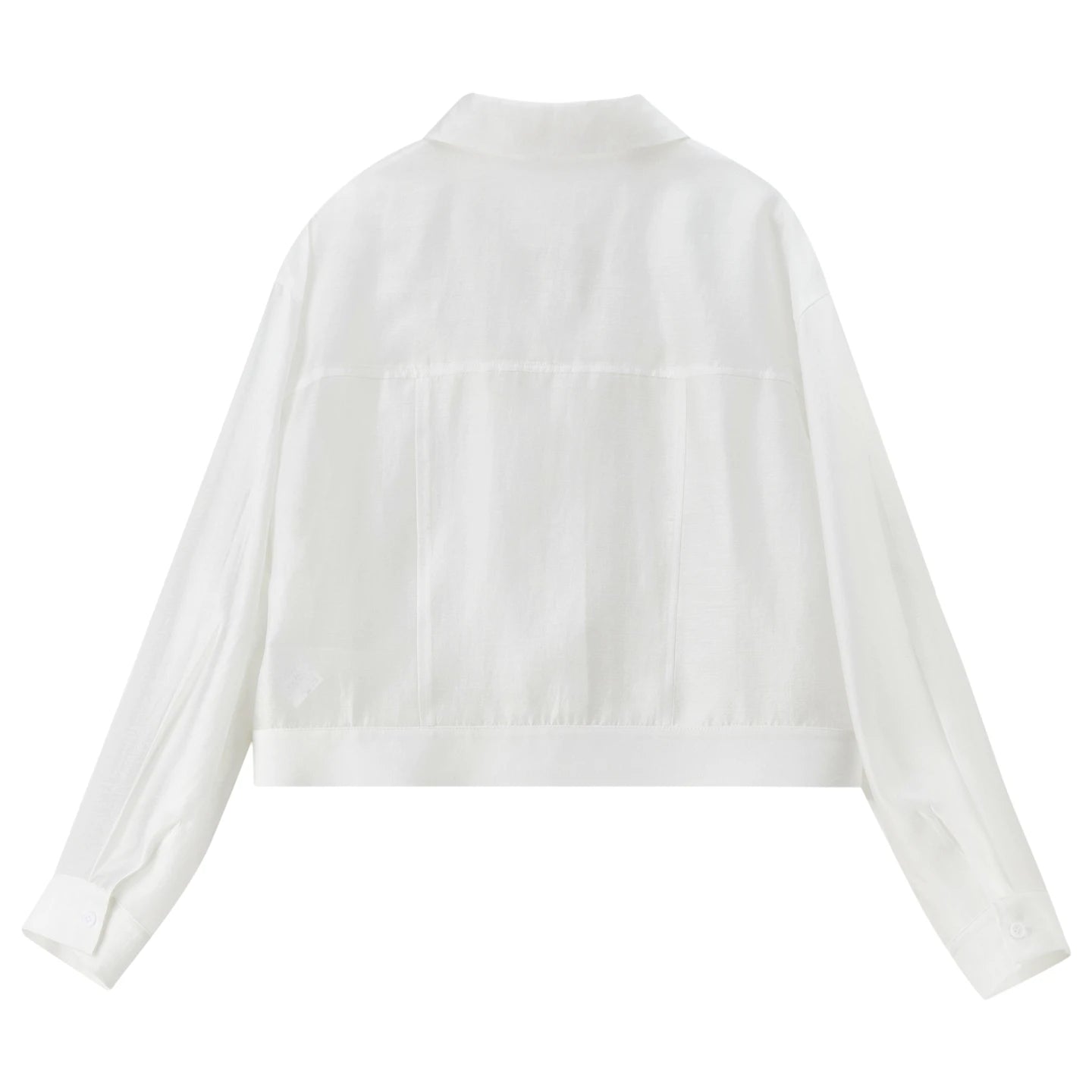 SENTUBILA Lyocell Shirt Women Sun Protection See-Through Tops 2026 Spring Summer Short Shirt Jacket Woman Shackets Q61WF6012