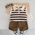 Baby Boys Striped Sleeveless 2-Piece Set – Casual Summer Outfit
