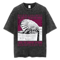 Men's Japanese Frog Retro Washed Oversized T-Shirt – Funny Graphic Streetwear Tee