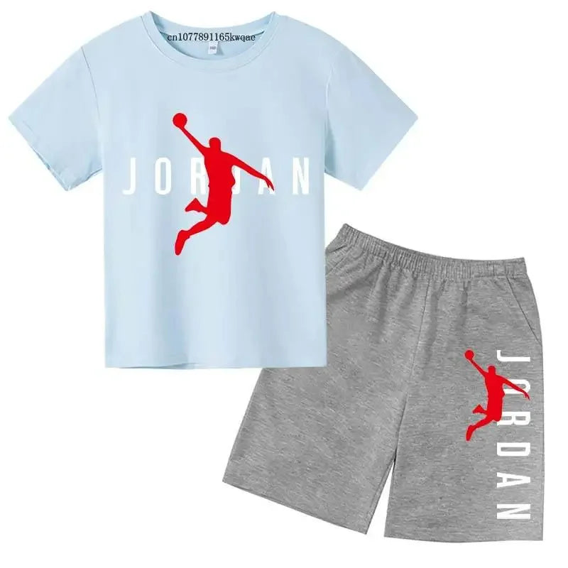 Kids Fashion 2-Piece Outfit Set – Casual T-Shirt & Shorts for Boys & Girls Ages 2–13