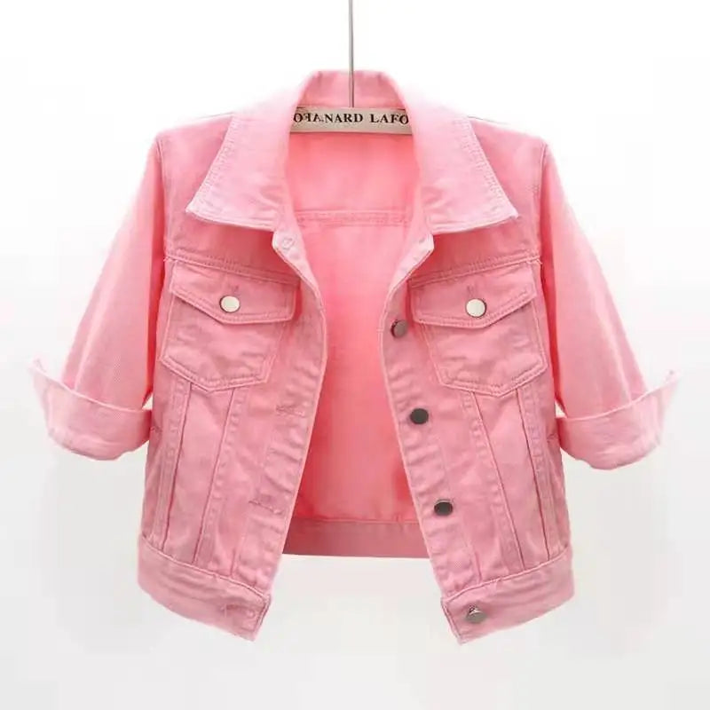 Women's Casual Loose Denim Jacket – Short Jean Coat Spring Autumn Outerwear