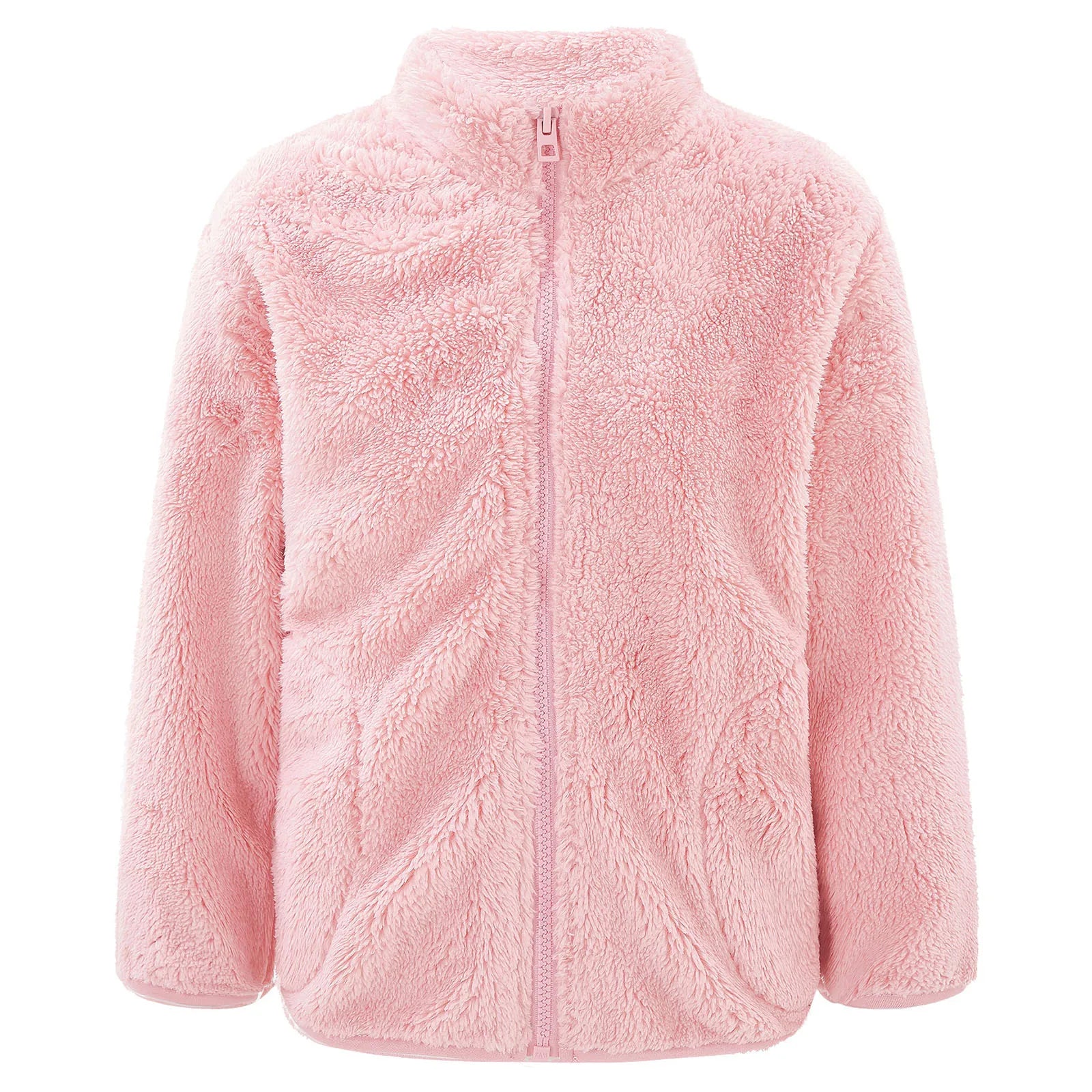 Kids Full-Zip Turtleneck Fleece Jacket – Warm Outerwear with Pocket Ages 2–12