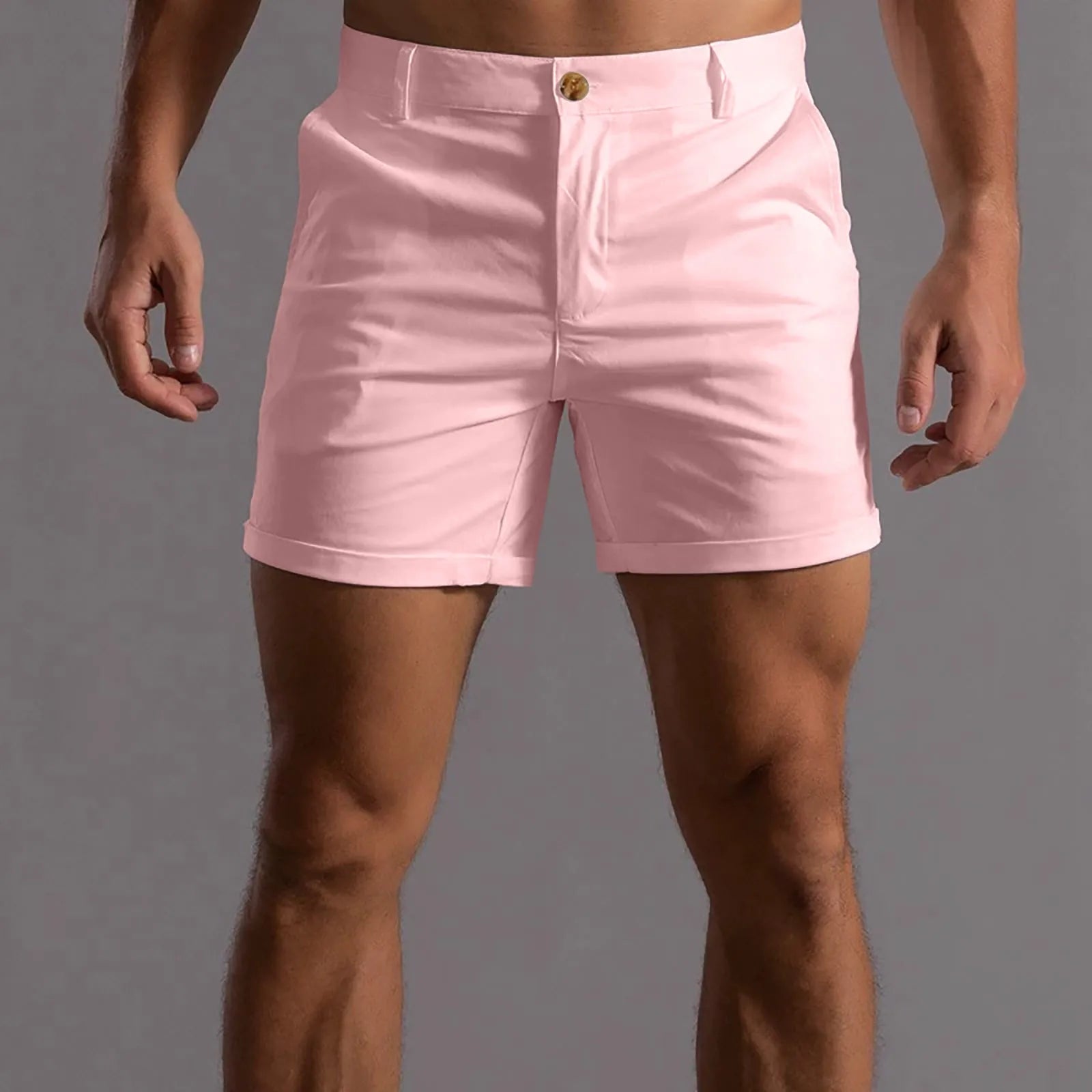 Summer Cotton Solid Color Shorts Men High Quality Casual Business Social Elastic Waist Men Shorts Hombre Half Pants Beach Shorts