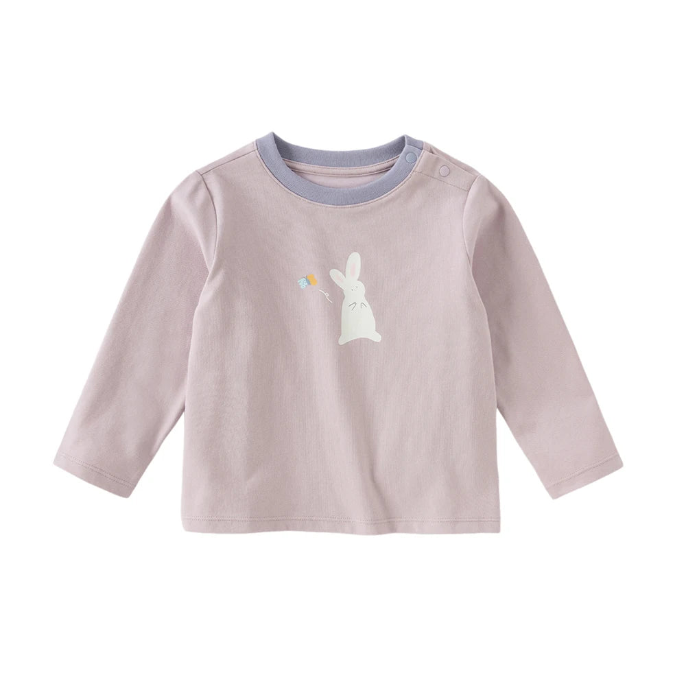 Kids Animal Print Long Sleeve Pullover – Soft Cotton Casual Base Top